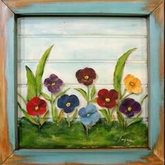 flowers in the frame