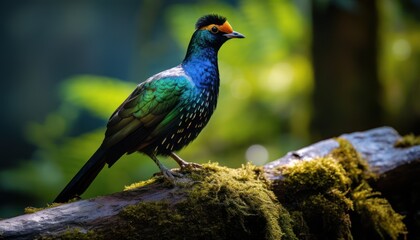 Colorful Feathers: A Vibrant Himalayan Monal Bird Showcasing Its Beauty in Nature