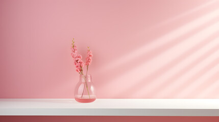 vase with pink flowers