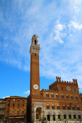 Palazzo Pubblico with Piazza del Campo, Siena, Tuscany, Italy