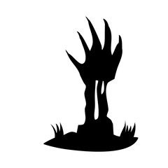 silhouette of a hand zombie Vector 