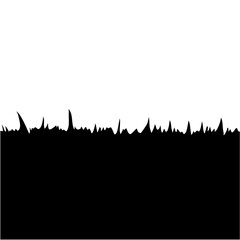 Seamless grass silhouette vector 
