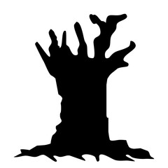 Silhouette Dead Tree Vector Illustration 