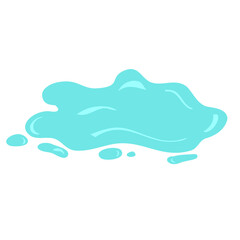 Water Puddle Vector Illustration 