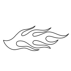 Fototapeta premium flames tribal lines style