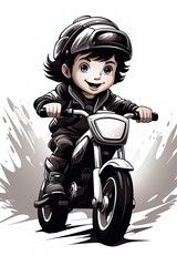 child on a motorcycle
