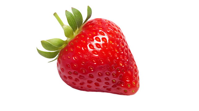 Strawberries on transparent background, fruit on white background, fruit commercial photography