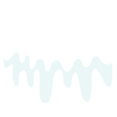 White Snow Melted Vector Illustration 