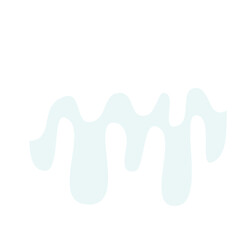 White Snow Melted Vector Illustration 