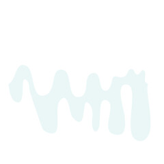 White Snow Melted Vector Illustration 