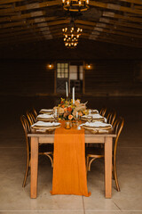 table setting for a dinner