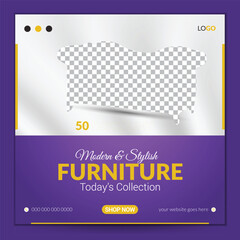 Modern and stylish furniture design, vector file layout template