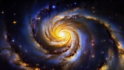 Fototapeta premium Dark Milky Way Galaxy. Spiral Galaxy. Concept art. Cosmic art. Galactic art. 4K - 8K - 12K TV. Generative AI.