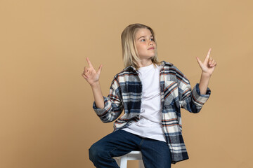 Pretty teen girl feeling good and gesticulating