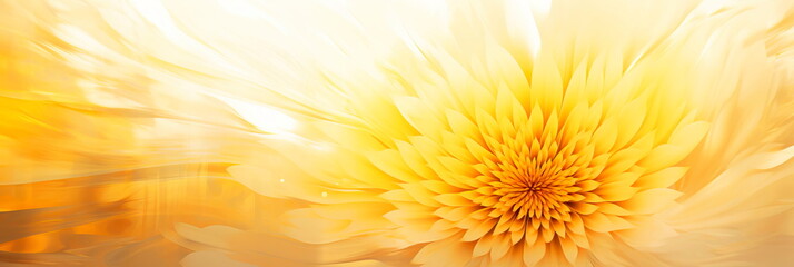 abstract calm grunge background with yellow flowers , Generative Ai