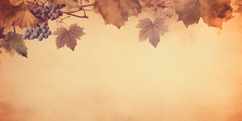 Naklejka na ściany i meble Beautiful vintage Grape background for your ideas , Generative Ai