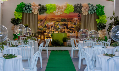 Children's party decoration, party theme, safari © Lis Faino