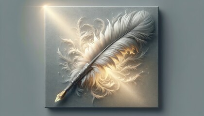 Inspirational Quill and Light