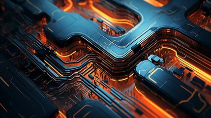 3D abstract art, artificial intelligence, machine learning, deep learning, background wallpaper