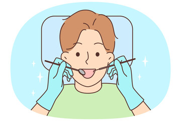 Child get dental treatment