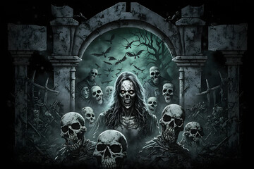 scary halloween background. 