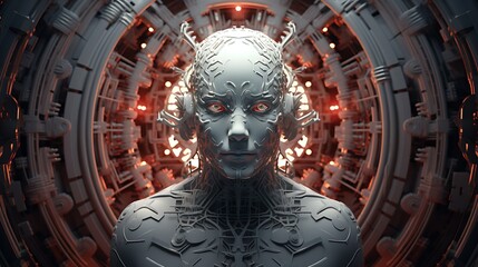 3D abstract art, artificial intelligence, machine learning, deep learning, background wallpaper