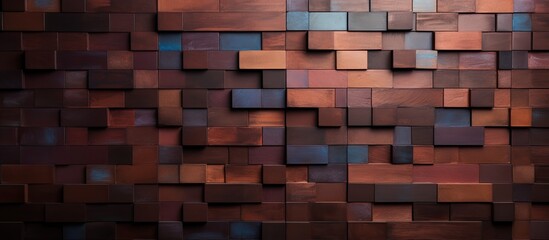 The modern wall with a decorative brick pattern creates a stunning background providing a unique surface for the artificial brown chocolate tint coating enhancing the overall decoration of t