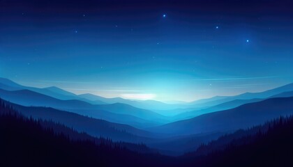 Tranquil Mountain Nightscape