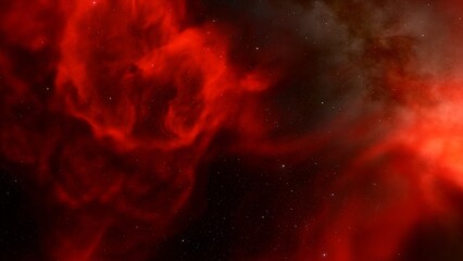 Cosmic background with a blue purple nebula and stars

