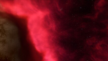 Cosmic background with a blue purple nebula and stars
