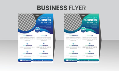 Corporate business flyer template design . marketing, 
business proposal, promotion, advertise, publication, 
cover page. new digital marketing flyer setnew digital 
marketing flyer set. 