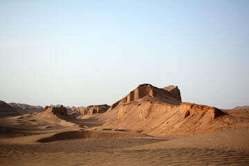Fototapeta na wymiar The Otherworldly Landscape of Loot Desert, Iran