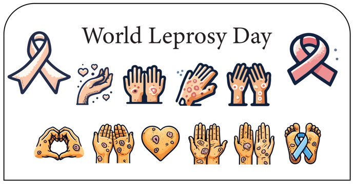 world leprosy day logos design