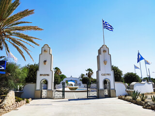 Entrance of the Kallithea Springs, Rhodes Island, Greece.