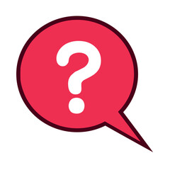 bubble with interrogation doubt sign