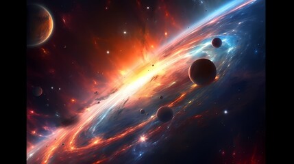 The Majestic Universe in the Night Sky - Generative AI