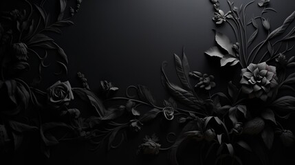 matte / black interrior, wallpaper, copy space, 16:9 - Powered by Adobe