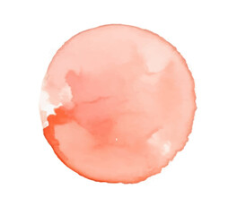 Abstract watercolor circle painted background, Orange watercolor