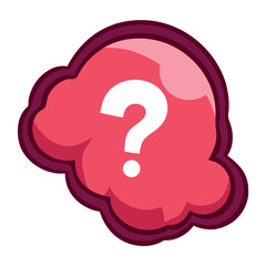 bubble with interrogation sign dialog