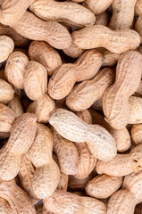 Peanuts in shell on a white background