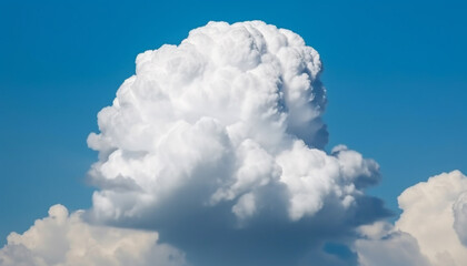 Naklejka premium Idyllic beauty in nature clear sky, fluffy clouds, tranquil scene generated by AI