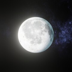 Close up image of full moon