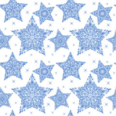Pattern in shape of a star.  Seamless pattern. 