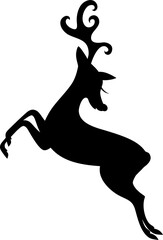 Silhouette of a deer. 