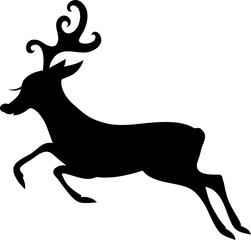 Silhouette of a deer. 