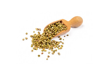 Organic Heap of dried thyme seeds on a background.