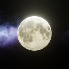Fototapeta na wymiar Super full moon with dark background. Beaver moon. Earth's Moon Glowing On Black Background