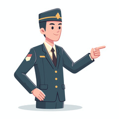 a police man vector illustrations on white background