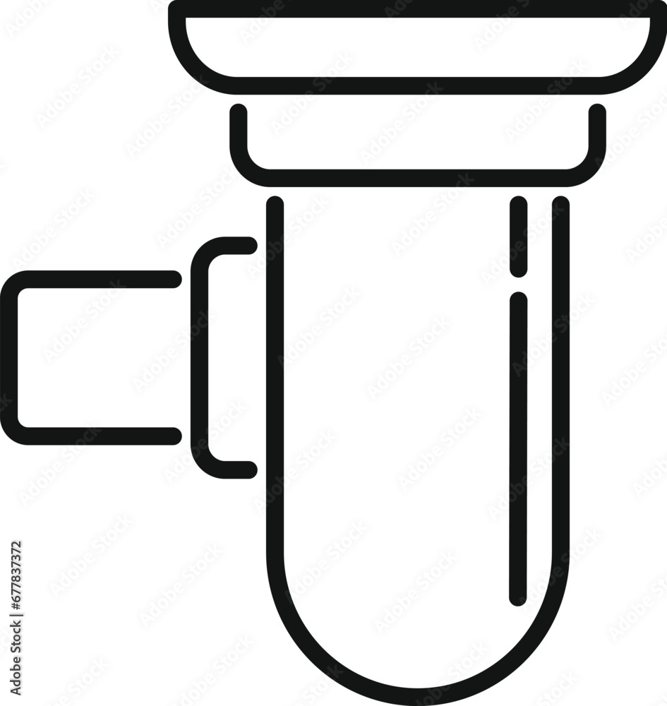 Canvas Prints cleaning pipe icon outline vector. fix washing machine. plumbing service