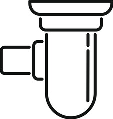 Cleaning pipe icon outline vector. Fix washing machine. Plumbing service